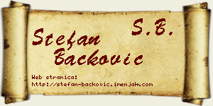 Stefan Backović vizit kartica